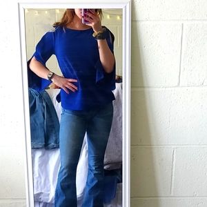 Green Market Royal Blue Blouse